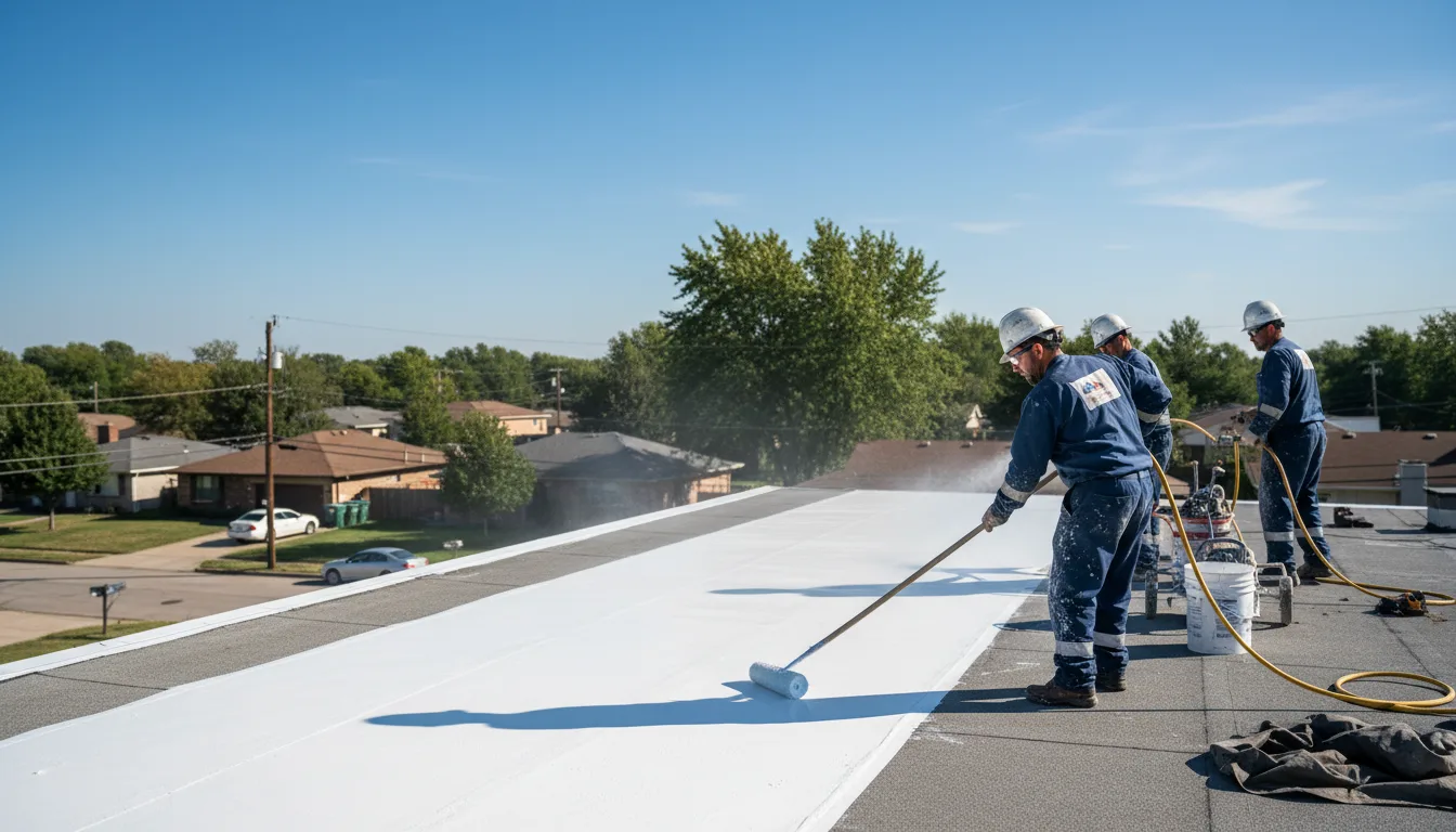 Commercial roof coating in Fiatt, IL near me